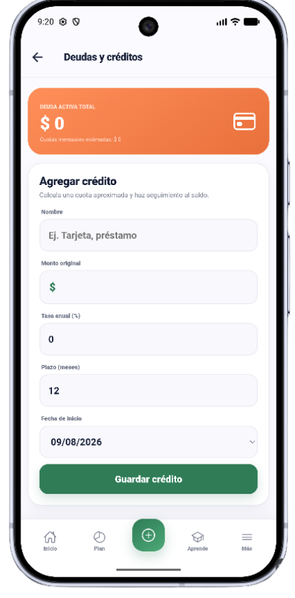Deudas y créditos de 3P Finanzas